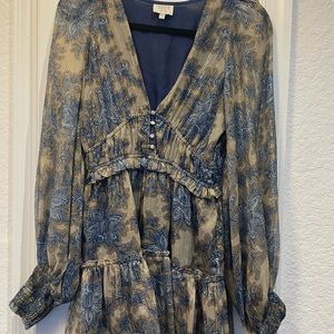 HEMANT & NANDITA Blue and White Dresses